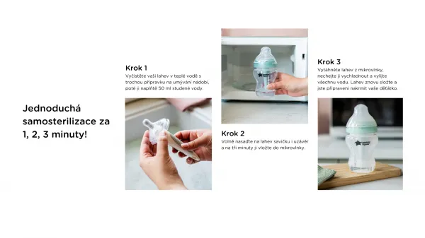 Tommee Tippee Natural Start Anti-Colic samosterilizačná dojčenská fľaša Nature Medium Flow 3 m+ 2x340 ml