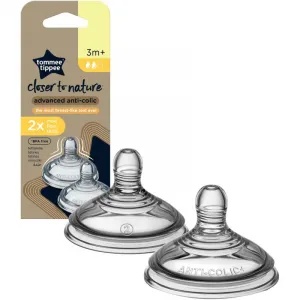 Tommee Tippee Closer To Nature Advanced Anti-colic Teat cumlík na fľašu Medium Flow 3m+ 2 ks