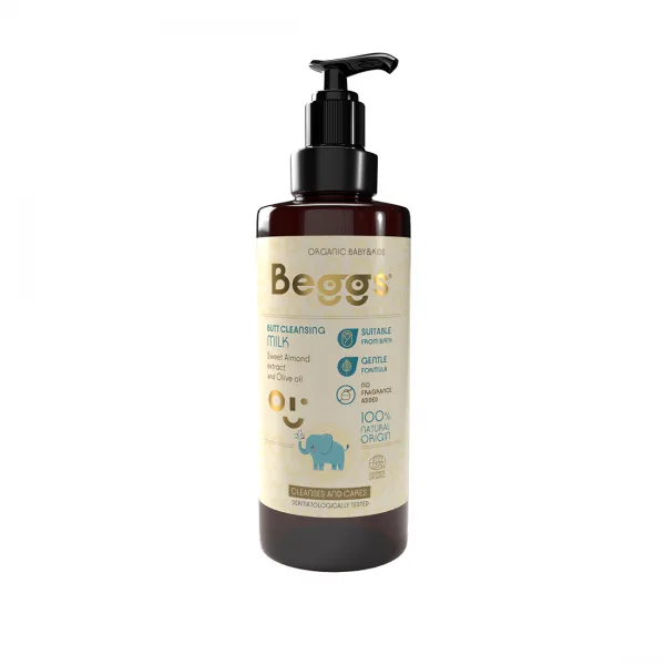 Beggs Organic Baby & Kids Butt Cleansing Milk čistiace mlieko pre bábätká a deti 200 ml