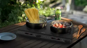 Evolveo Salente InductPro2, indukční vařič, dvouoplotýnkový, černý