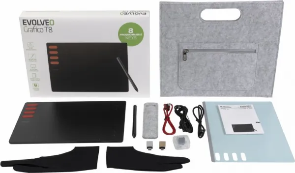 EVOLVEO Grafico T8, grafický tablet s osmi klávesami