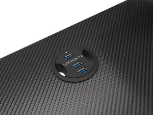 Genesis Holm 300 RGB - herní stůl s RGB podsvícením, 3xUSB 3.0, bezdrátová nabíječka mobilů