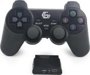 GEMBIRD gamepad JPD-WDV-01, vibrační, bezdrátový, PC/PS2/PS3, USB