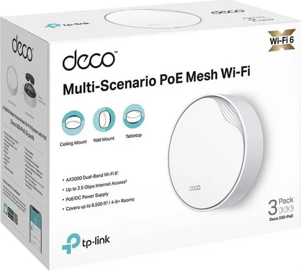 AX3000 WiFi Deco X50-PoE 1pack TP-LINK