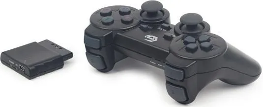 GEMBIRD gamepad JPD-WDV-01, vibrační, bezdrátový, PC/PS2/PS3, USB