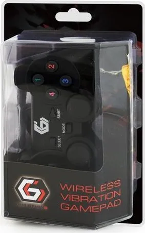 GEMBIRD gamepad JPD-WDV-01, vibrační, bezdrátový, PC/PS2/PS3, USB