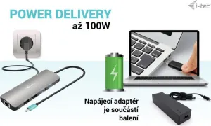 i-tec USB-C Metal Nano 2x HDMI Docking Station, PD 100W + Charger 100W (bundle)