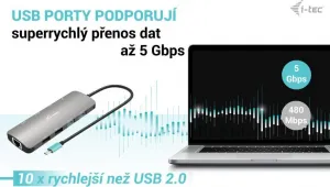 i-tec USB-C Metal Nano 2x HDMI Docking Station, PD 100W + Charger 100W (bundle)
