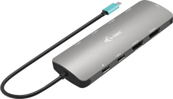 i-tec USB-C Metal Nano 2x HDMI Docking Station, PD 100W + Charger 100W (bundle)