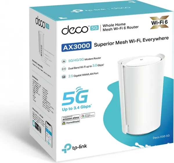 tp-link Deco X50-5G(1-pack), 5G AX3000 Domácí meshový systém s Wi-Fi 6