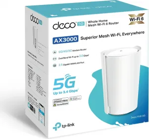 tp-link Deco X50-5G(1-pack), 5G AX3000 Domácí meshový systém s Wi-Fi 6