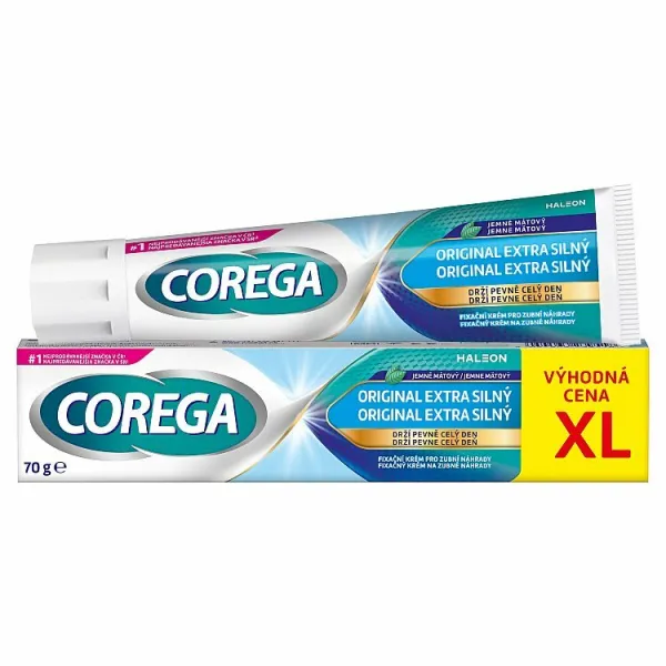 Corega Original extra silný fixačný krém na zubné náhrady 70 g 1ks
