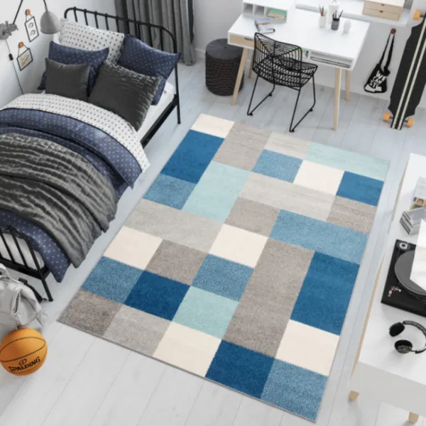DECOREUM Kusový koberec C574B sivý/tyrkysový LAZUR Rozmer: 150x220
