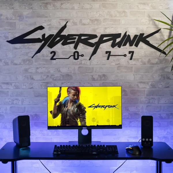 Drevený obraz na stenu - Cyberpunk 2077