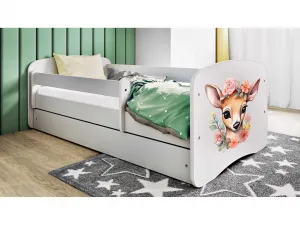 Kocot kids Detská postieľka Babydreams Kolúšok biela, variant 70x140, se šuplíky, s matrací