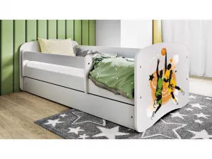 Kocot kids Dětská postel Babydreams basketball bílá, varianta 80x160, se šuplíky, s matrací