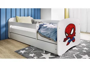 Kocot kids Detská posteľ Babydreams superhrdina biela, variant 70x140, se šuplíky, s matrací