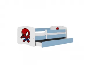 Kocot kids Detská posteľ Babydreams superhrdina modrá, variant 70x140, se šuplíky, s matrací
