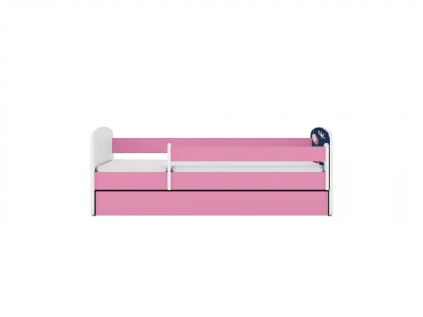 Kocot kids Detská postieľka Babydreams vesmír ružová, variant 80x180, se šuplíky, s matrací