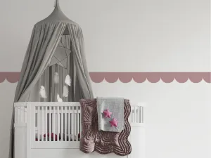 Samolepka NÁSTENNÝ PANEL do detskej izby VOLÁNIK staroružová