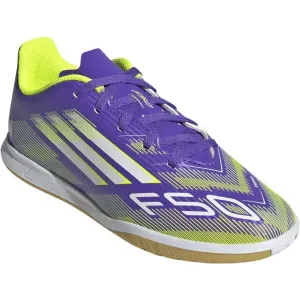 adidas F50 CLUB IN J Detská halová obuv, fialová, veľkosť