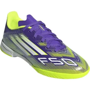 adidas F50 LEAGUE IN J Detská halová obuv, fialová, veľkosť