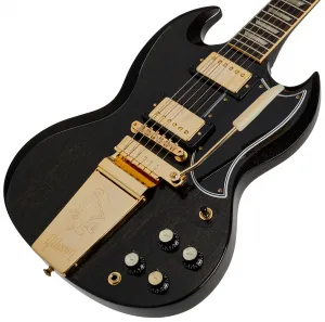 Gibson Custom 1964 SG Standard Maestro TV Black Gold Gloss