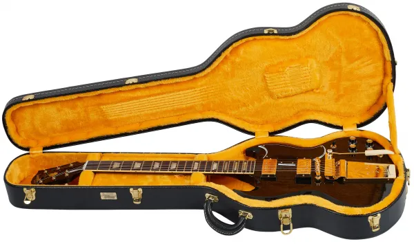 Gibson Custom 1964 SG Standard Maestro TV Black Gold Gloss