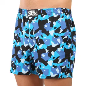 Pánske trenky Styx premium art klasická guma maskáč hranatý (AP1858) S, trenírky