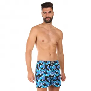 Pánske trenky Styx premium art klasická guma maskáč hranatý (AP1858) S, trenírky