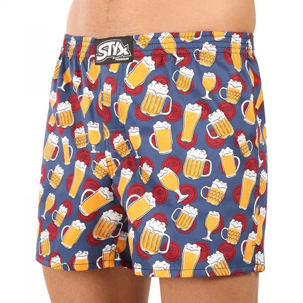 Pánske trenky Styx premium art klasická guma pivo (AP1855) M, trenírky