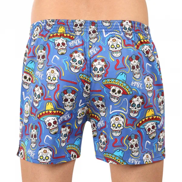 Pánske trenky Styx premium art klasická guma lebky (AP1856) M, trenírky