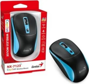 Myš bezdrátová, Genius NX-7123, černo-modrá, optická, 1200DPI