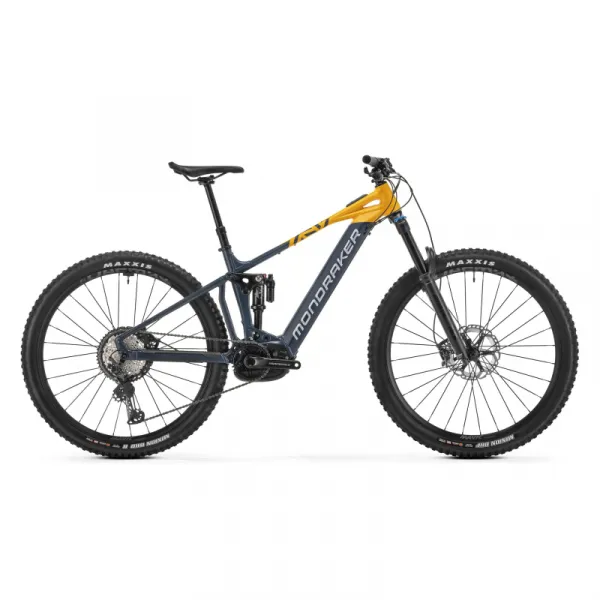 Horský elektrobicykel MONDRAKER Crafty Race, obsidian grey dense yellow racing silver