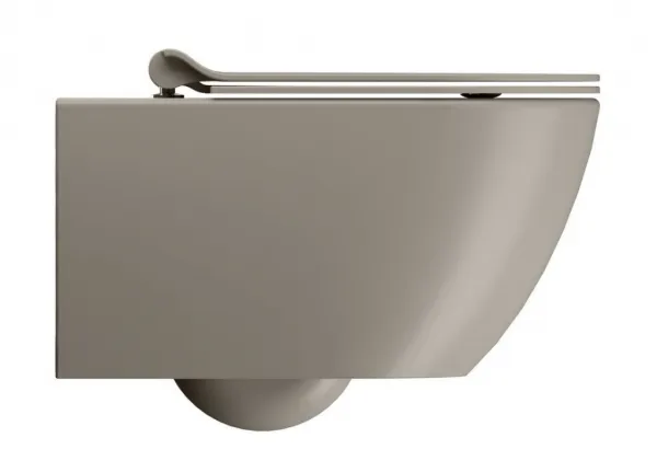GSI - PURA závesná WC misa, Swirlflush, 36x55cm, tortora dual-mat 881505