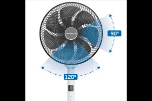 Stojanový ventilátor Rowenta Turbo Swift Silence QV5040F0 Čierny/Biely