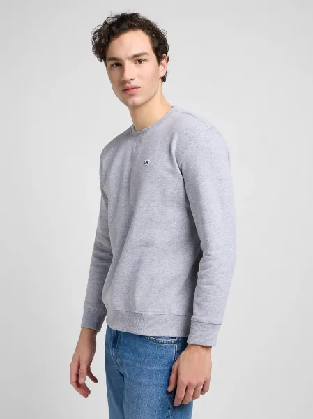 LEE Pánska mikina  PATCH CREW SWS GREY MELE 112121797 Veľkosť: M