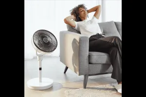 Stojanový ventilátor Rowenta Turbo Swift Silence QV5040F0 Čierny/Biely