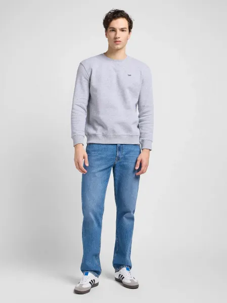 LEE Pánska mikina  PATCH CREW SWS GREY MELE 112121797 Veľkosť: M
