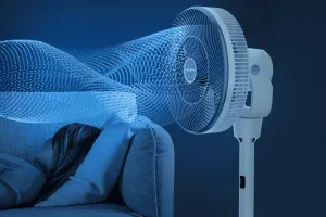 Stojanový ventilátor Rowenta Turbo Swift Silence QV5040F0 Čierny/Biely