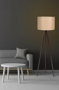 Trojnožková stojaca lampa Cream Walnut 101