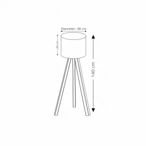 Stojacia lampa AYD-1518 Béžový dub