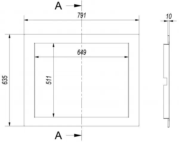 Kratki | Montážny rámik 90° pre krbové vložky DECO - ZUZIA a ERYK BLENDA/Z/E/DECO