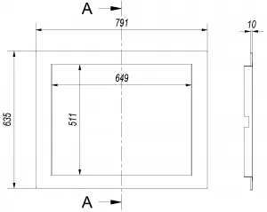 Kratki | Montážny rámik 90° pre krbové vložky DECO - ZUZIA a ERYK BLENDA/Z/E/DECO