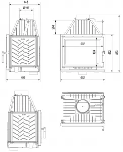 Kratki Zuzia ECO 12 kW DECO - krbová vložka ZUZIA/ECO/DECO