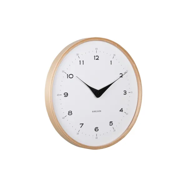 Dizajnové nástenné hodiny Karlsson 5995WH biele,priemer 30 cm