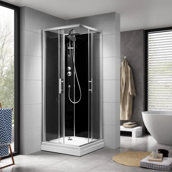 AQUALINE - GRANVIK štvorcový sprchový box 800x800x2180, číre sklo GG80X80