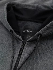 Pánska mikina s kapucňou na zips- čierna