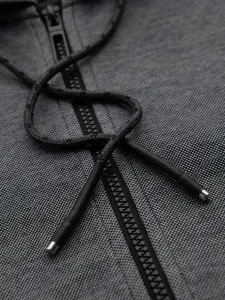 Pánska mikina s kapucňou na zips- čierna
