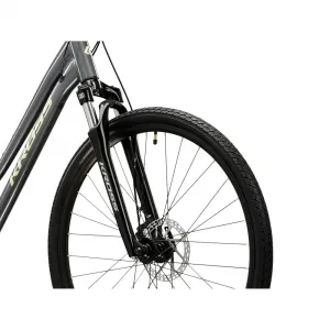 Kross EVADO 3.0 28" - model 2025 šedá / zelená / lesk - M (17", 158-170 cm)